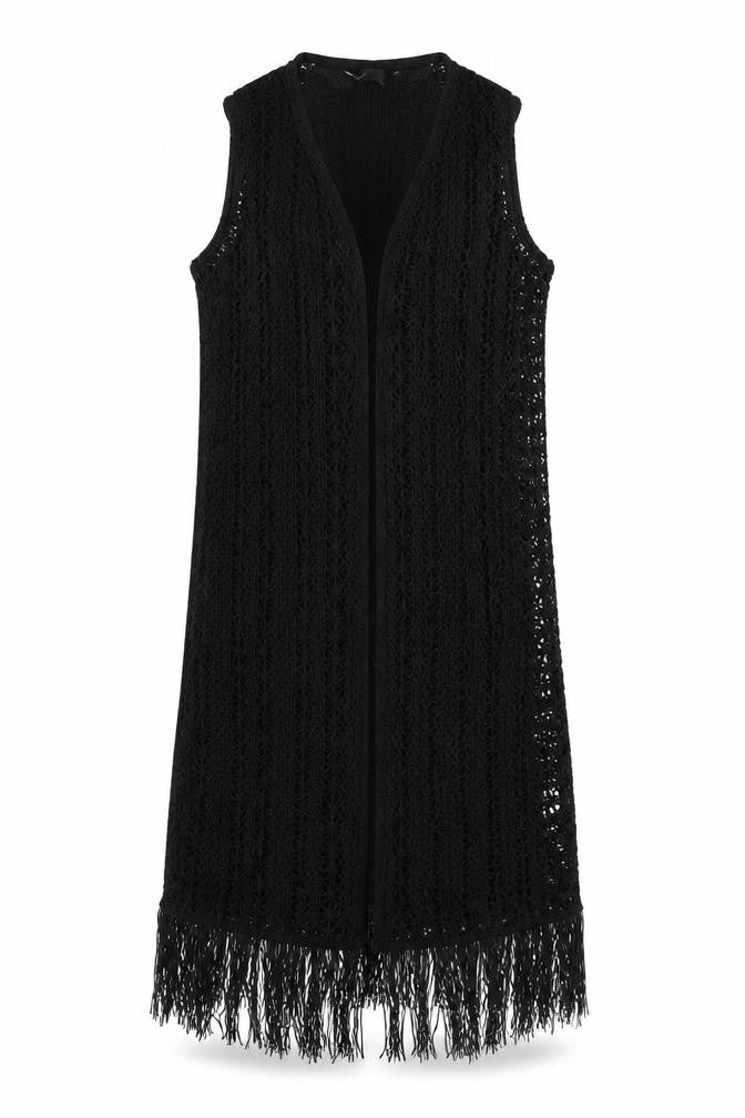 Womens UK Size 8 Primark Black Vest Jumper