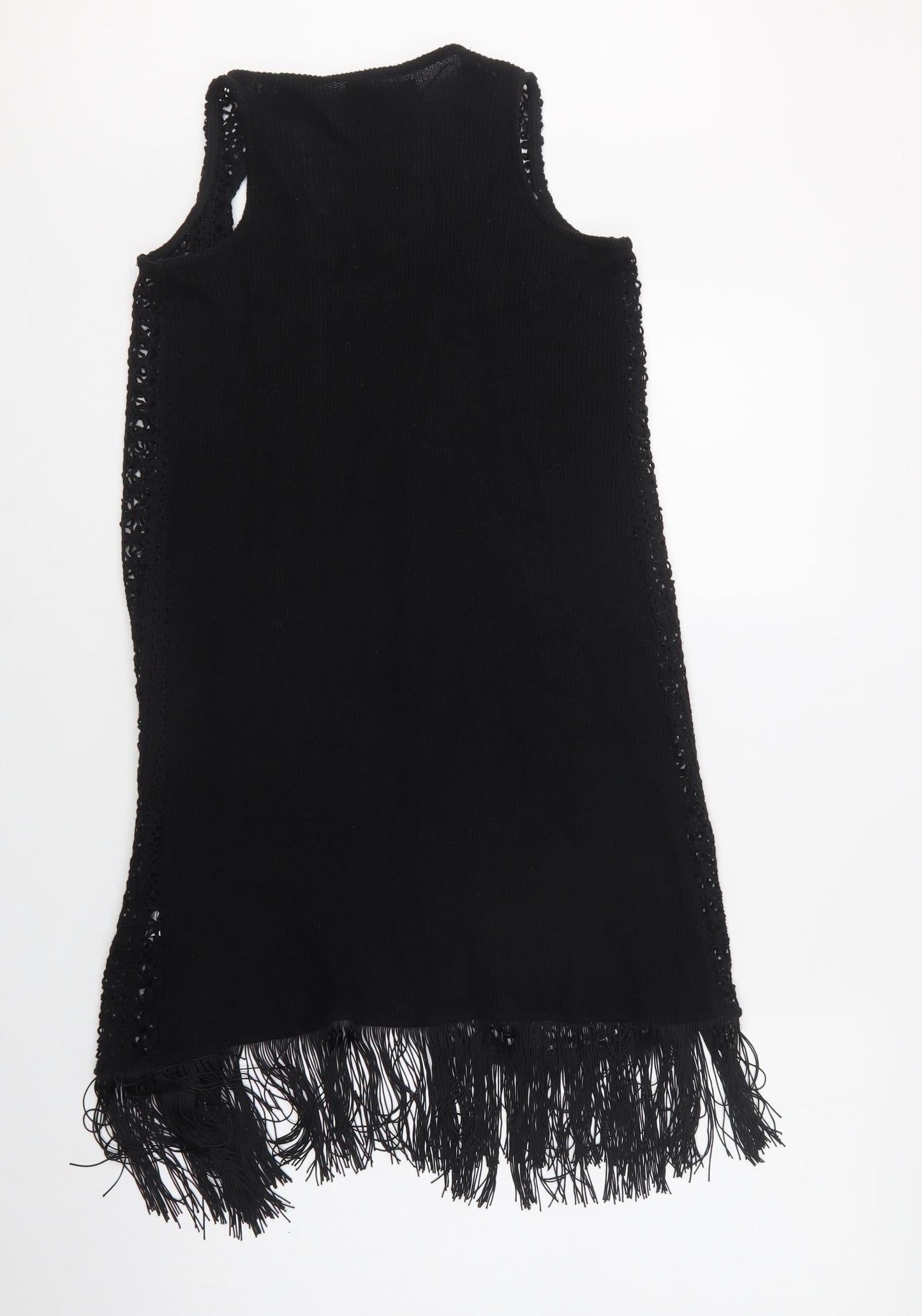 Primark Womens Black V-Neck  Polyester Vest Jumper Size 8