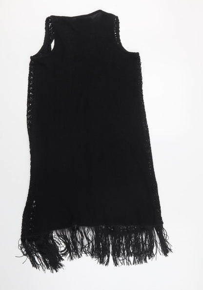 Primark Womens Black V-Neck  Polyester Vest Jumper Size 8