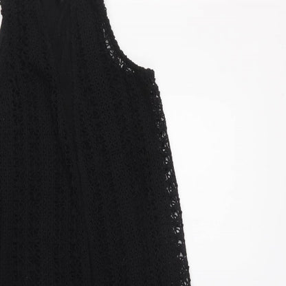 Primark Womens Black V-Neck  Polyester Vest Jumper Size 8