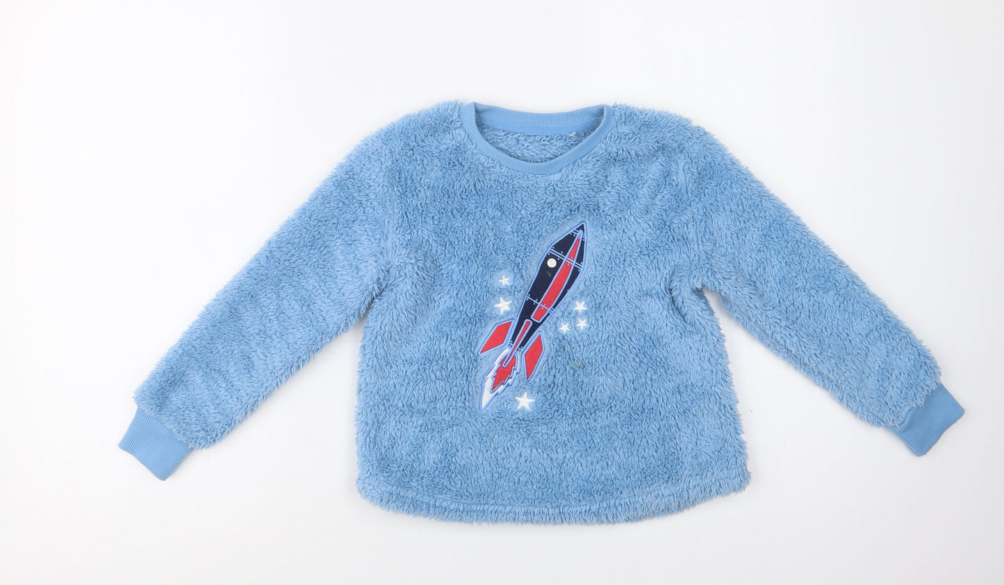 Lily & Dan Girls Blue  Polyester Top Lounge Pants Size 5-6 Years   - Rocket