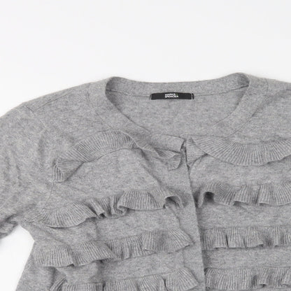 Womens UK Size 14 M&S Grey Cardigan Jumper