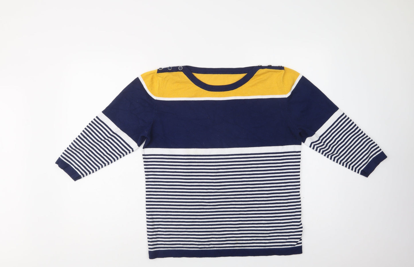 Womens UK Size L Preworn Blue Pullover Jumper