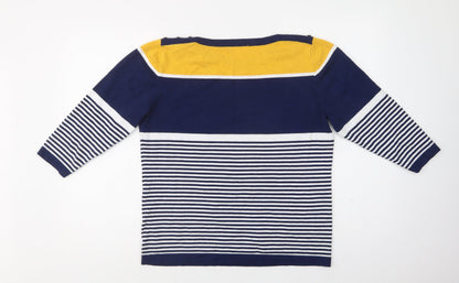 Womens UK Size L Preworn Blue Pullover Jumper