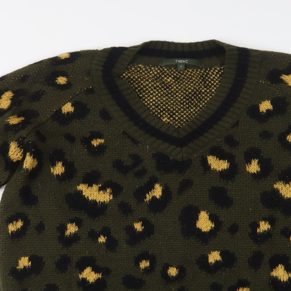 Womens UK Size 8 NEXT Green Tunic Jumper