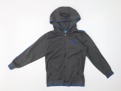 Lonsdale Boys Grey  Polyester Full Zip Hoodie Size 7-8 Years  Zip