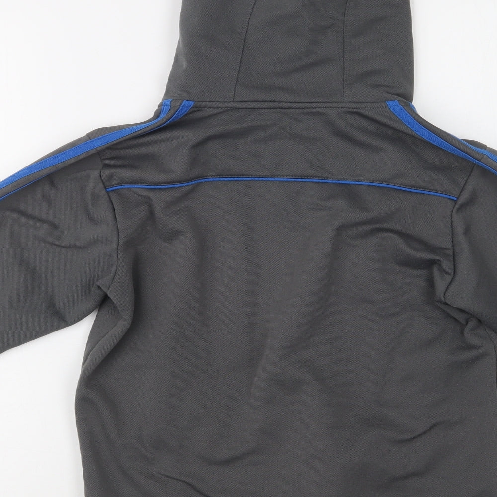 Lonsdale Boys Grey  Polyester Full Zip Hoodie Size 7-8 Years  Zip