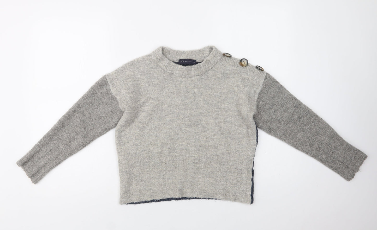 Womens UK Size S M&S Grey Pullover Jumper