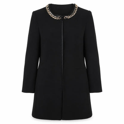 Womens UK Size 8 Missguided Black Overcoat