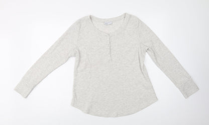 Papaya Womens Grey  Polyester Top Lounge Set Size 14  Button