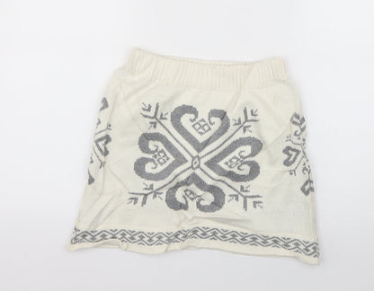 Womens UK Size 10 Preworn Mini Knit Skirt