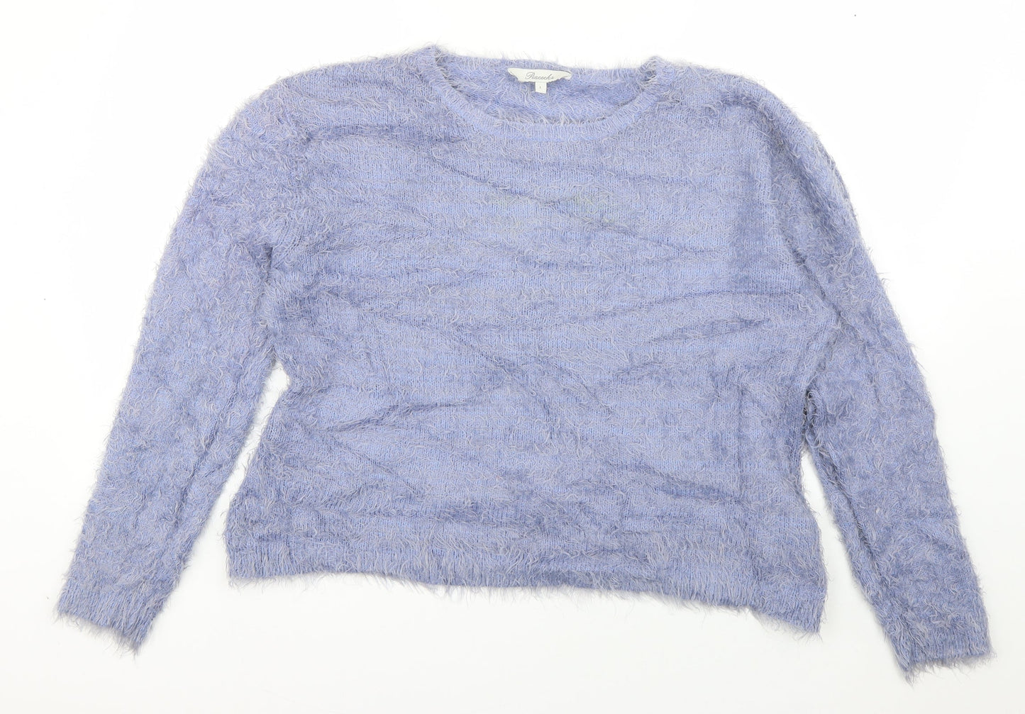 Womens UK Size L Peacocks Blue Pullover Jumper