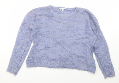 Womens UK Size L Peacocks Blue Pullover Jumper