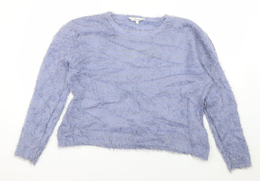 Womens UK Size L Peacocks Blue Pullover Jumper