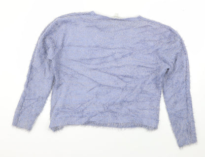 Womens UK Size L Peacocks Blue Pullover Jumper