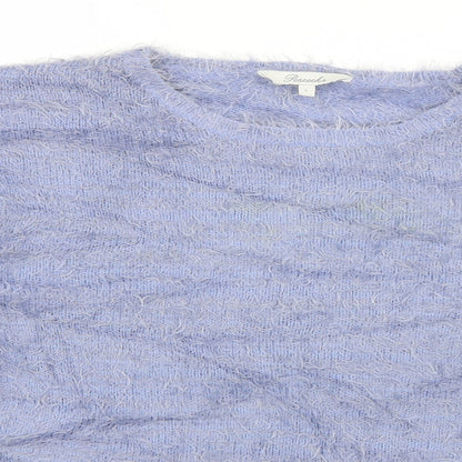 Womens UK Size L Peacocks Blue Pullover Jumper