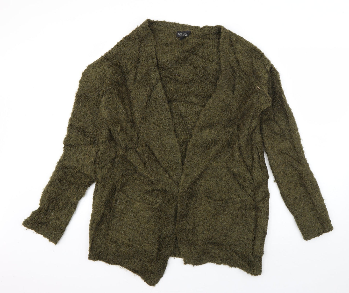 Womens UK Size 8 Topshop Green Cardigan Jumper