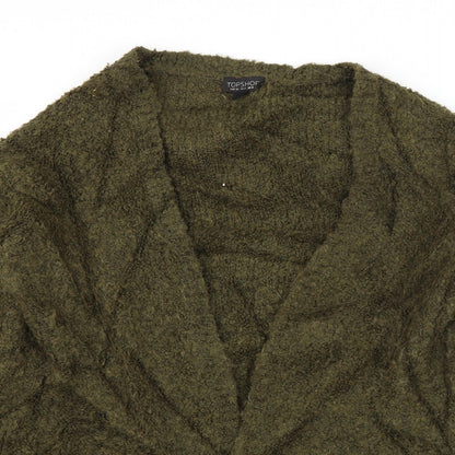Womens UK Size 8 Topshop Green Cardigan Jumper