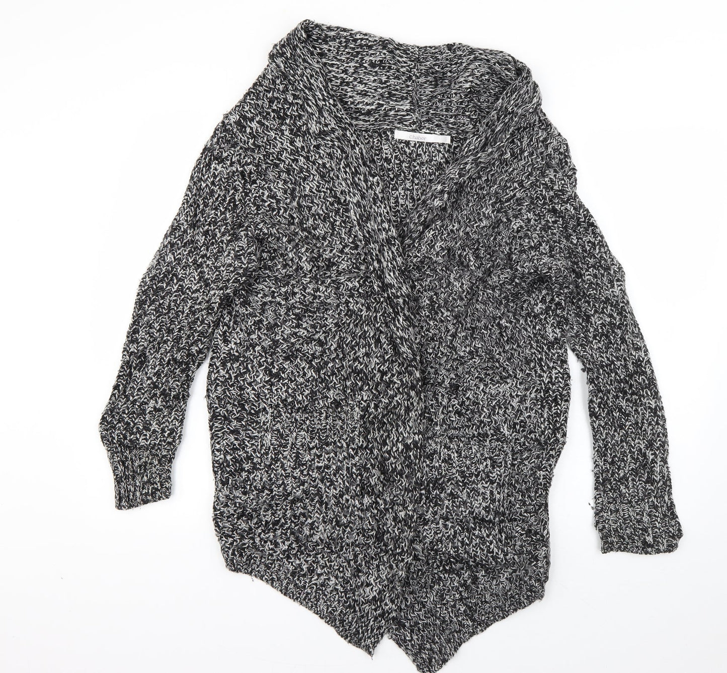 Chaber Womens Grey Collared  Acrylic Cardigan Jumper Size 8