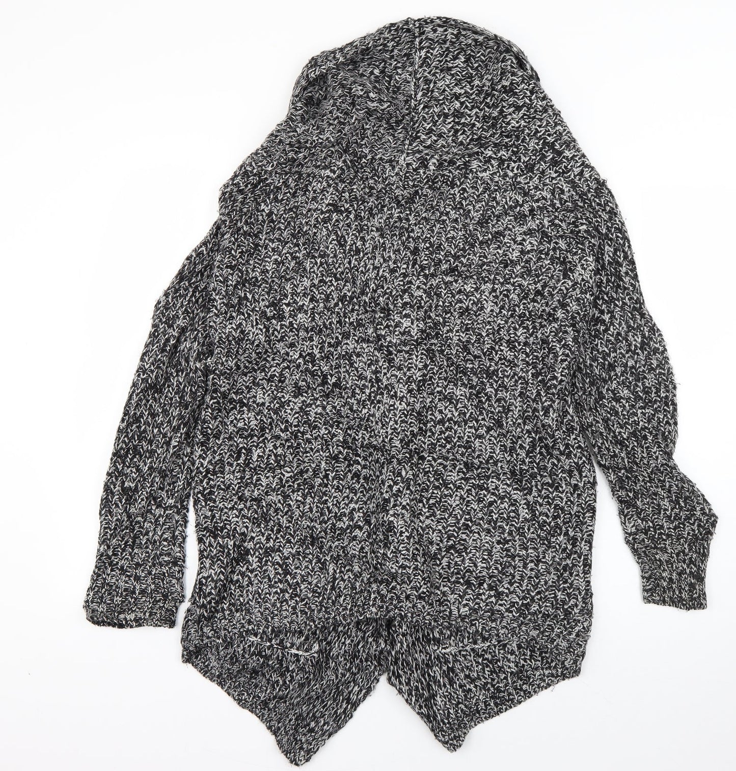 Chaber Womens Grey Collared  Acrylic Cardigan Jumper Size 8
