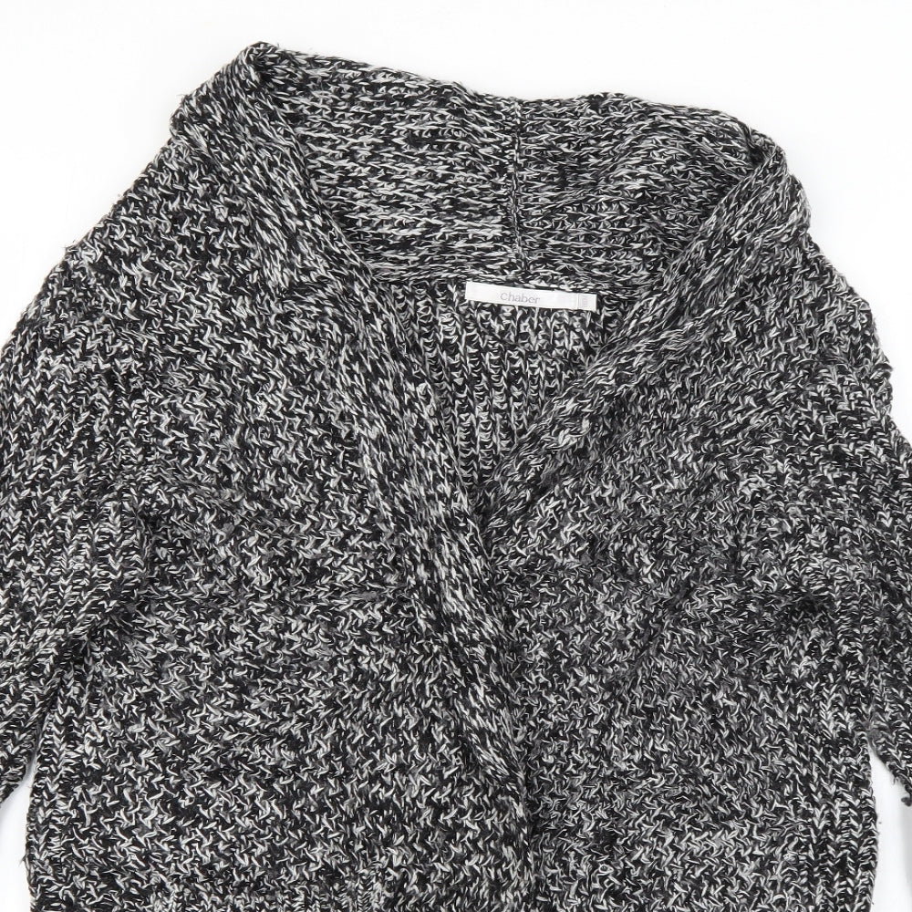 Chaber Womens Grey Collared  Acrylic Cardigan Jumper Size 8
