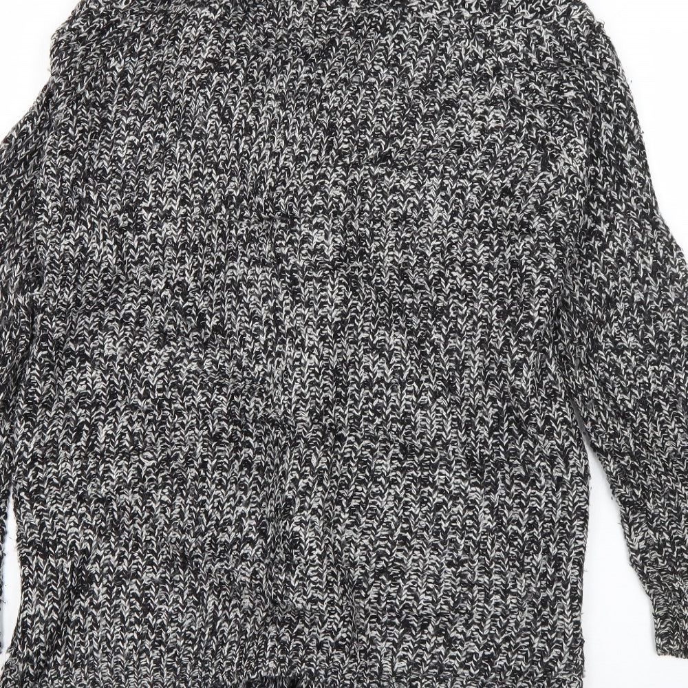 Chaber Womens Grey Collared  Acrylic Cardigan Jumper Size 8