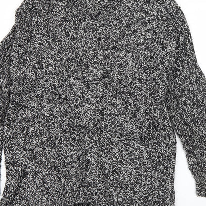 Chaber Womens Grey Collared  Acrylic Cardigan Jumper Size 8