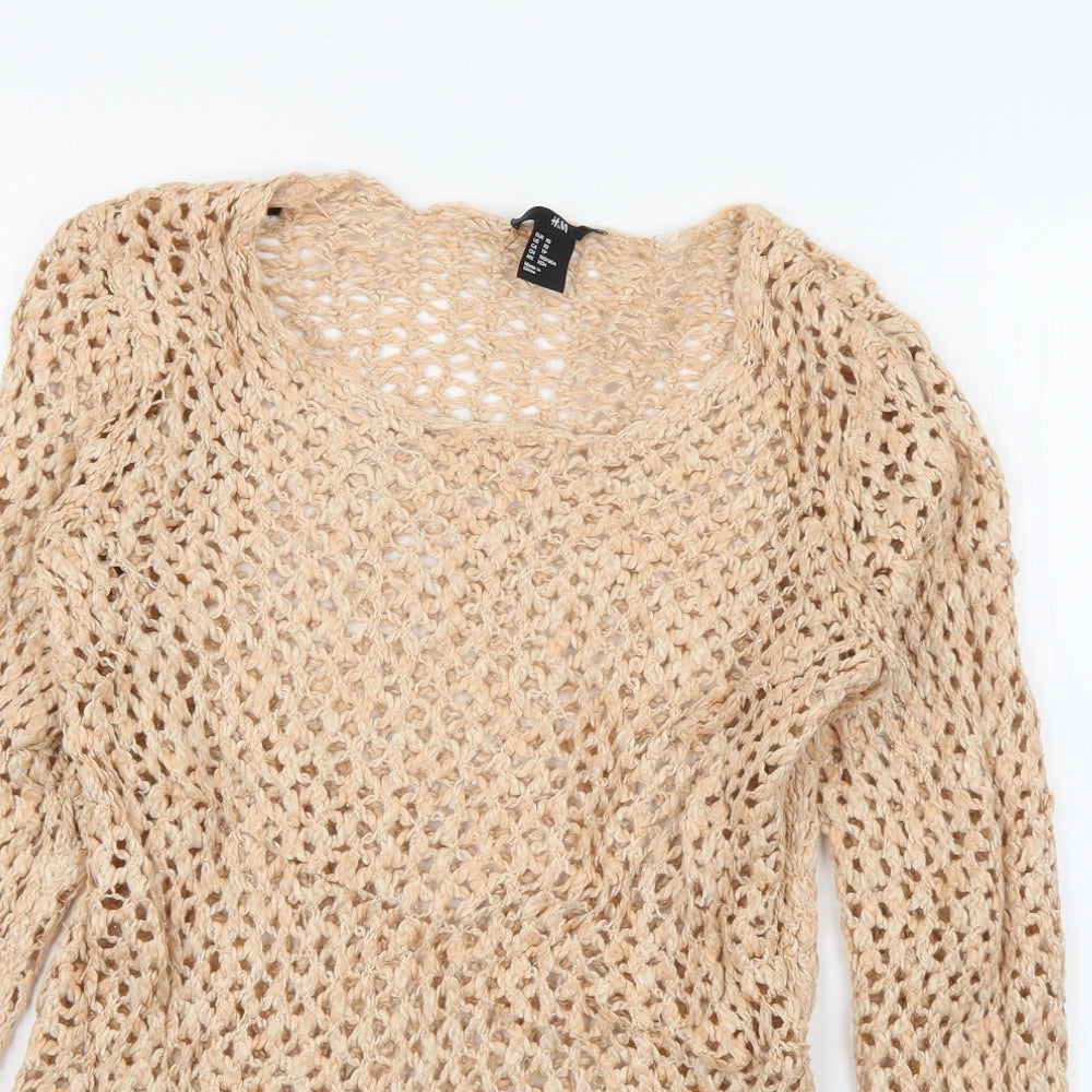 Womens UK Size XS H&M Orange Pullover Jumper