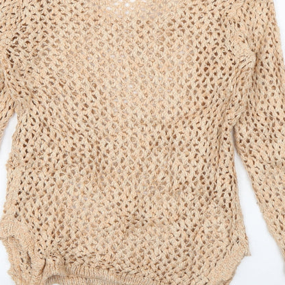 Womens UK Size XS H&M Orange Pullover Jumper