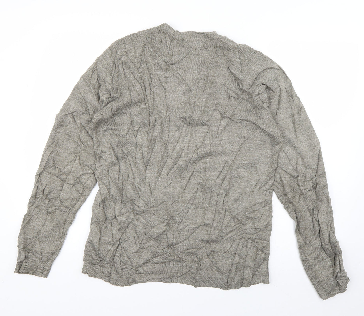 Marks and Spencer Mens Grey V-Neck  Acrylic Pullover Jumper Size M