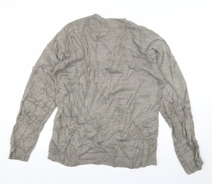 Marks and Spencer Mens Grey V-Neck  Acrylic Pullover Jumper Size M