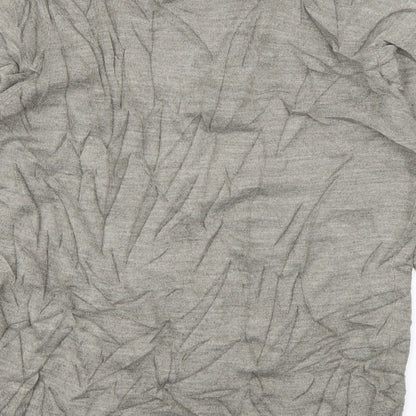 Marks and Spencer Mens Grey V-Neck  Acrylic Pullover Jumper Size M