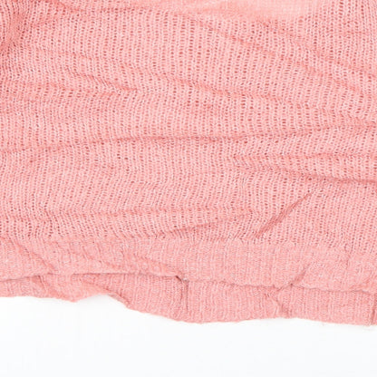 Brand and care label for Divided women’s pink scoop neck acrylic jumper, size UK 10