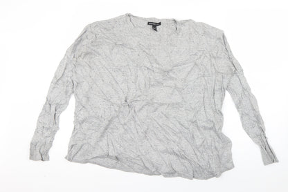 Womens UK Size M Mango Grey Pullover Jumper
