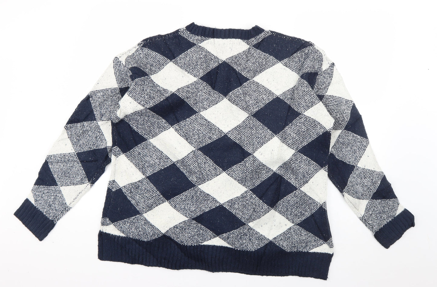 Womens UK Size L Marks and Spencer Blue Pullover Jumper