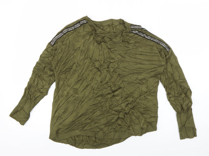 Womens UK Size XS Oasis Green Pullover Jumper