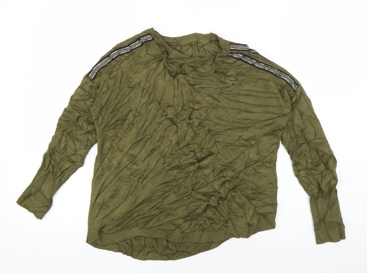 Womens UK Size XS Oasis Green Pullover Jumper