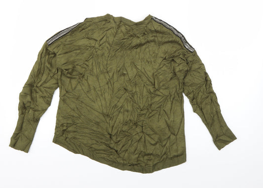 Womens UK Size XS Oasis Green Pullover Jumper