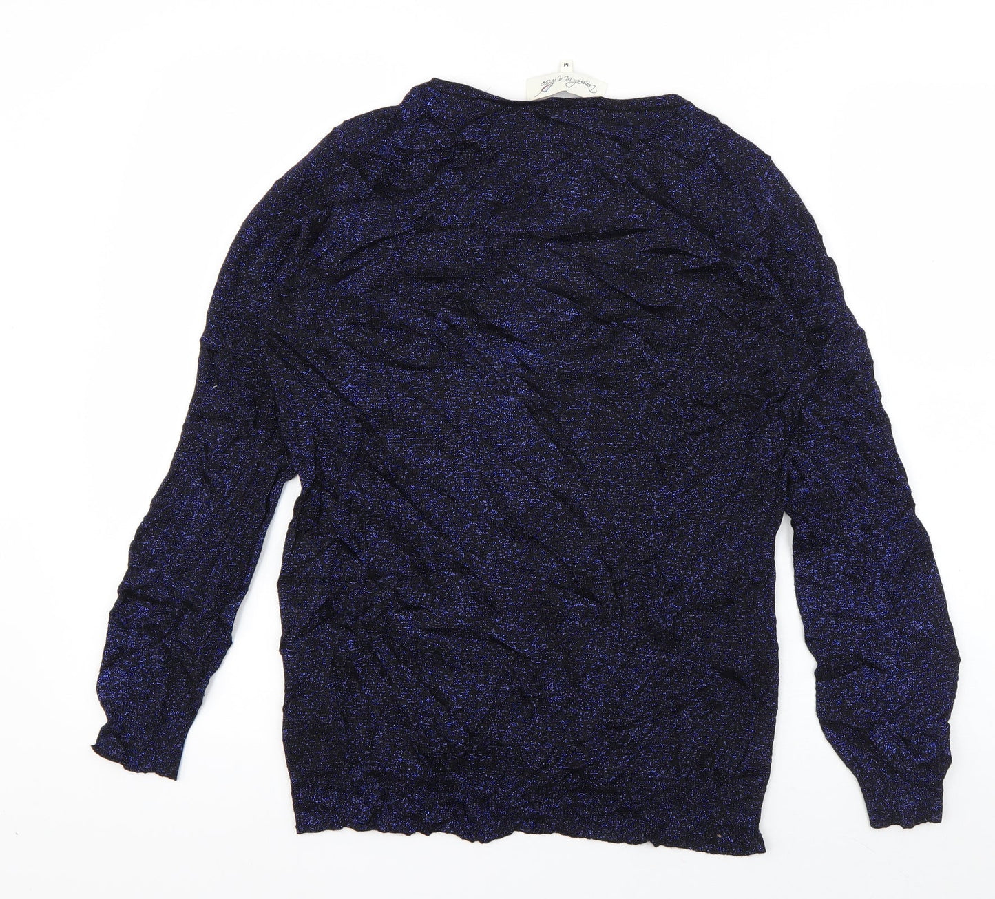 Damsel in a Dress Womens Blue V-Neck  Viscose Pullover Jumper Size M