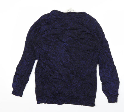 Damsel in a Dress Womens Blue V-Neck  Viscose Pullover Jumper Size M
