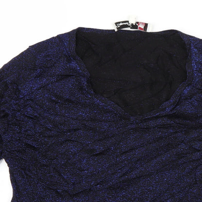 Damsel in a Dress Womens Blue V-Neck  Viscose Pullover Jumper Size M