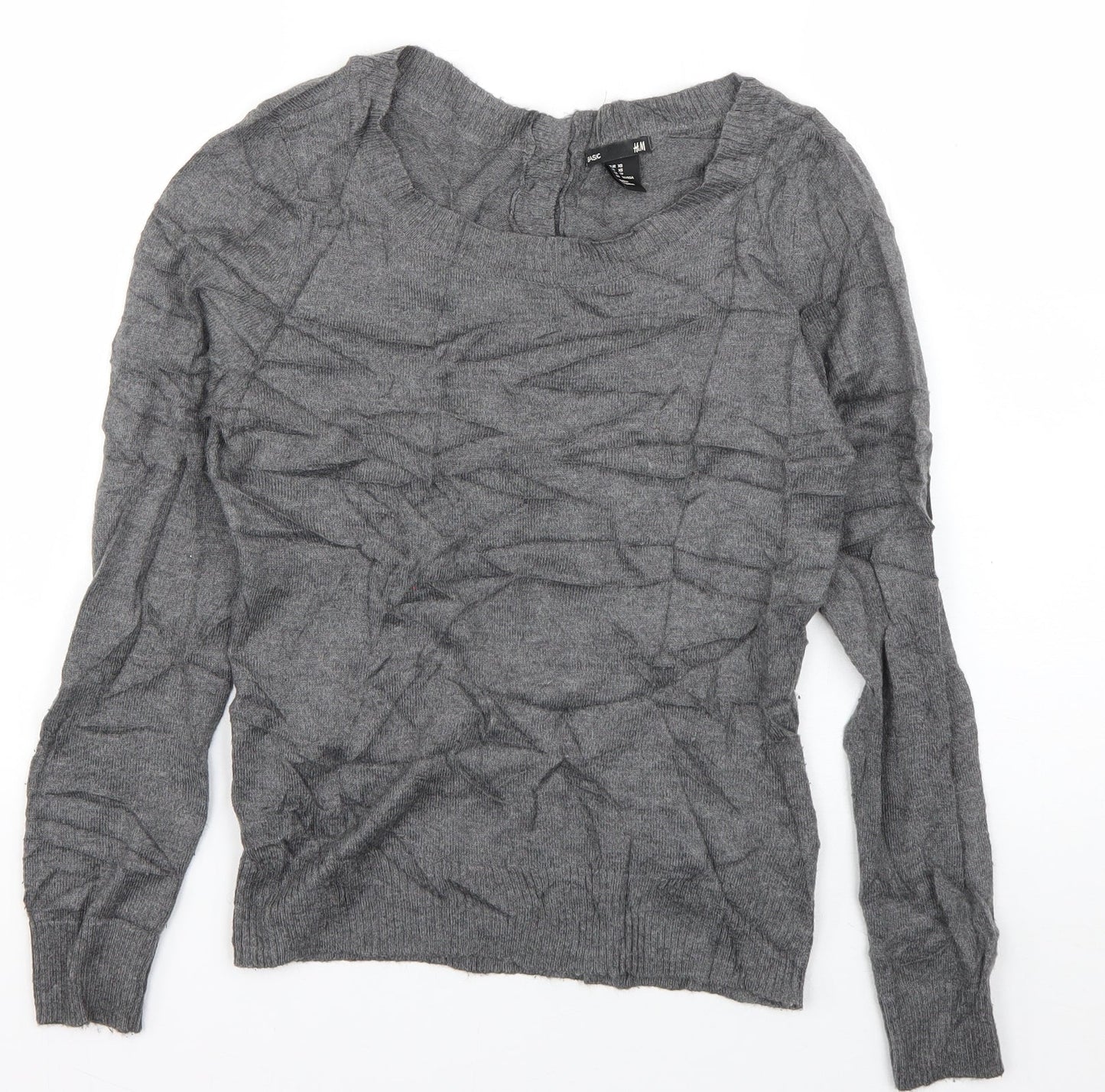 Womens UK Size XS H&M Grey Pullover Jumper