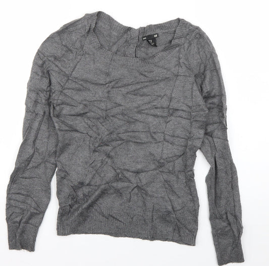 Womens UK Size XS H&M Grey Pullover Jumper