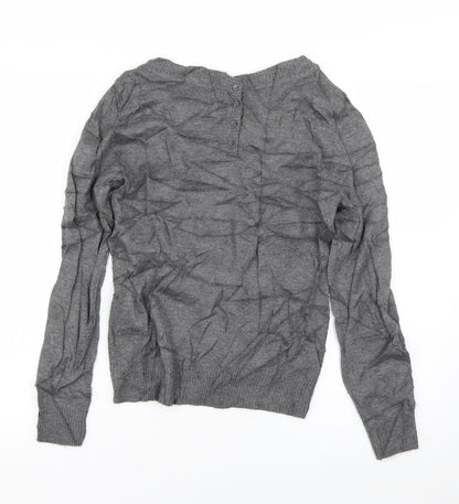 Womens UK Size XS H&M Grey Pullover Jumper
