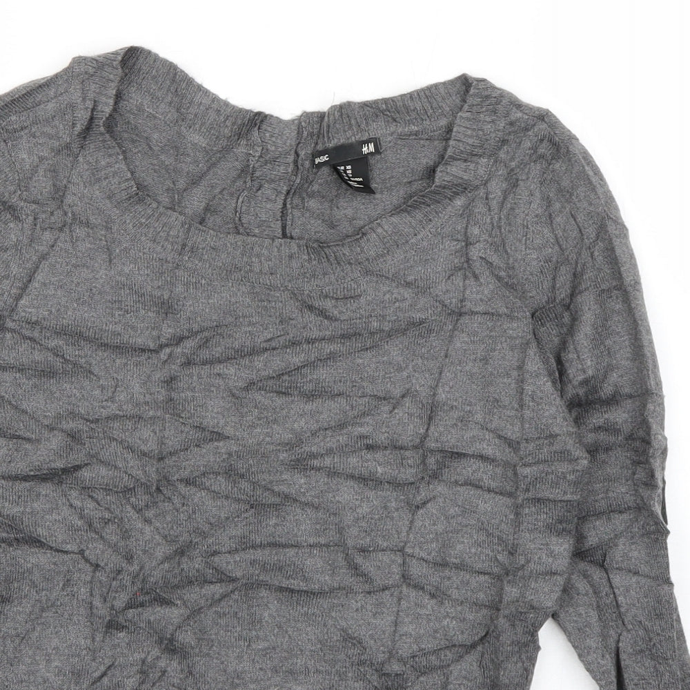 Womens UK Size XS H&M Grey Pullover Jumper