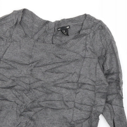 Womens UK Size XS H&M Grey Pullover Jumper