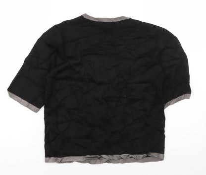 Womens UK Size 12 Marks and Spencer Black Basic T-Shirt