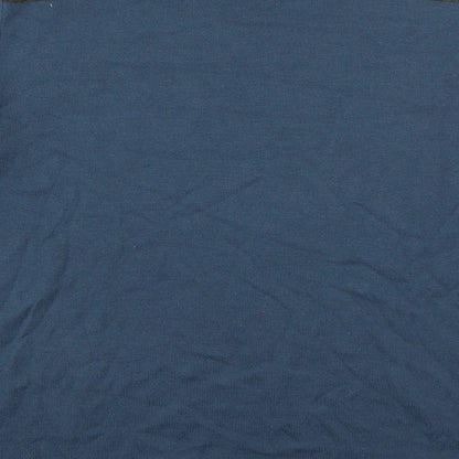 Steel & Jelly Mens Blue Round Neck  Cotton Pullover Jumper Size M