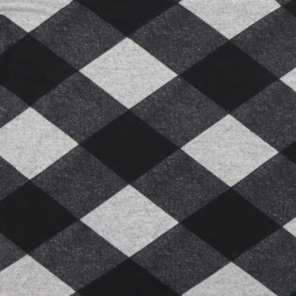F&F Womens Grey Check Polyester Pullover Sweatshirt Size 14  Pullover