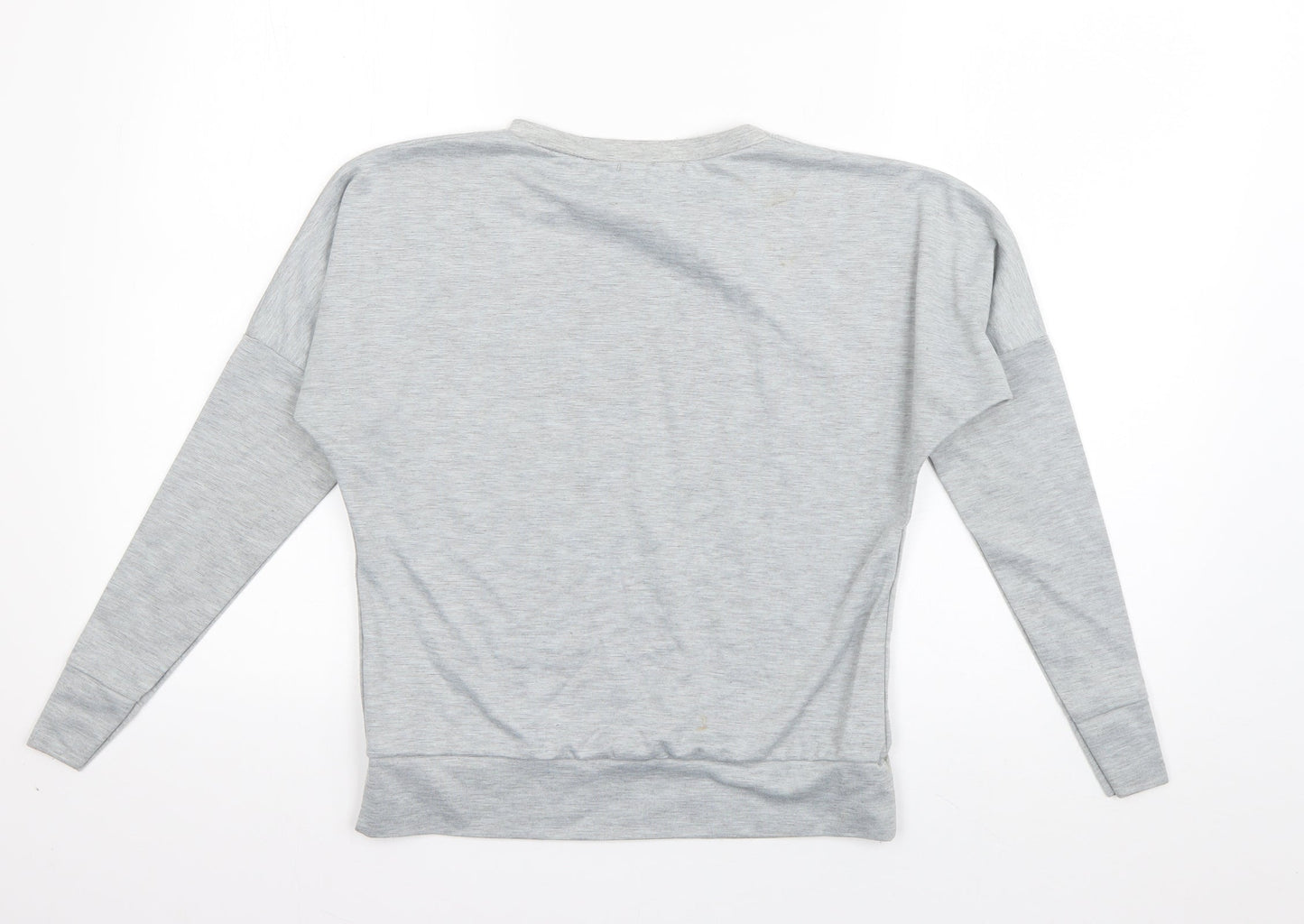 Femme Luxe Womens Grey  Polyester Pullover Sweatshirt Size S  Pullover